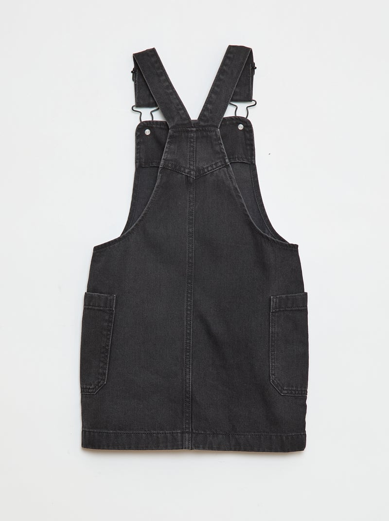 Robe salopette en jean Gris foncé - Kiabi