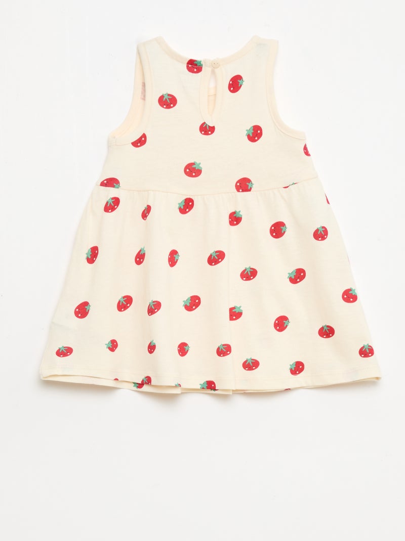 Robe sans manches à message Blanc - Kiabi