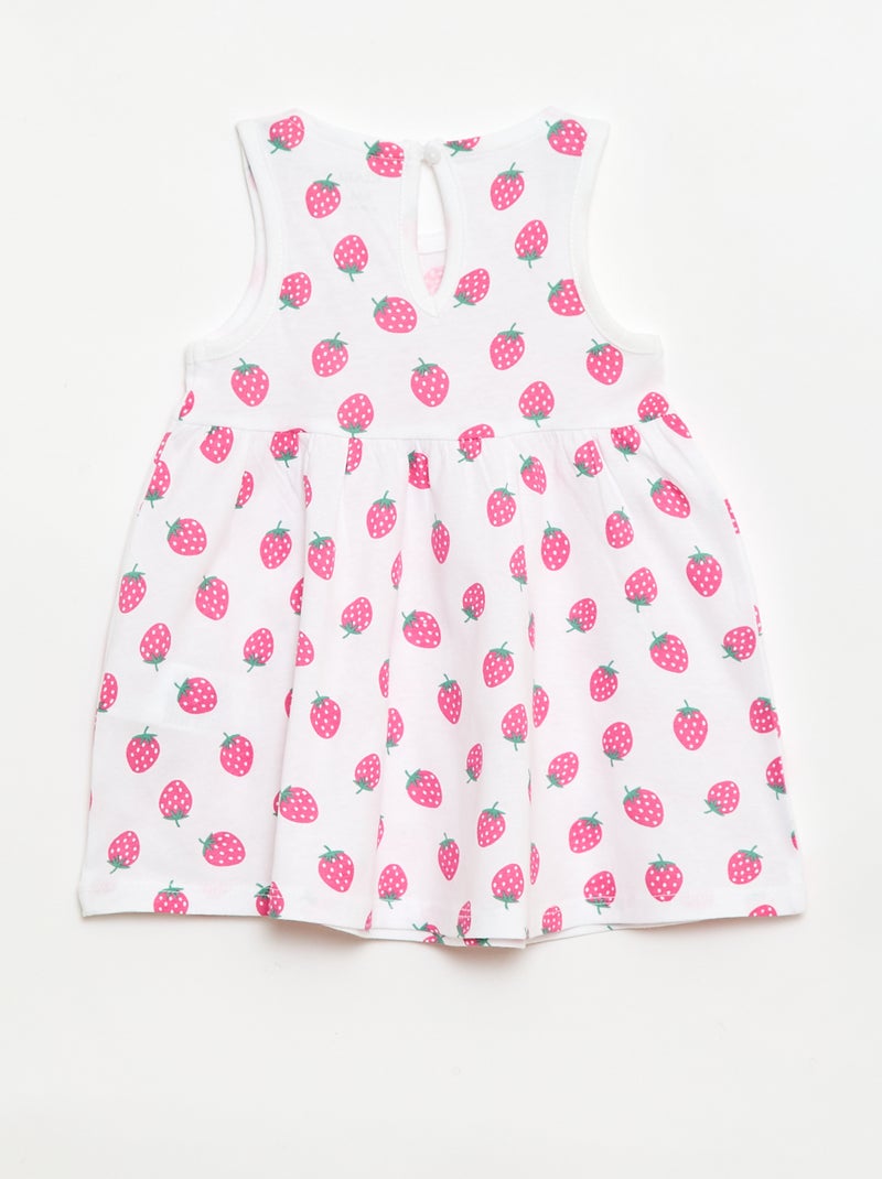 Robe sans manches à message Blanc - Kiabi