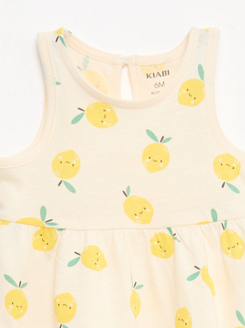 Robe sans manches à message Blanc - Kiabi