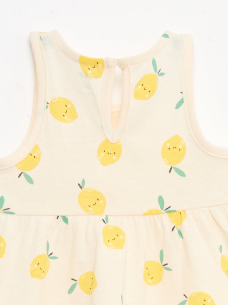 Robe sans manches à message Blanc - Kiabi