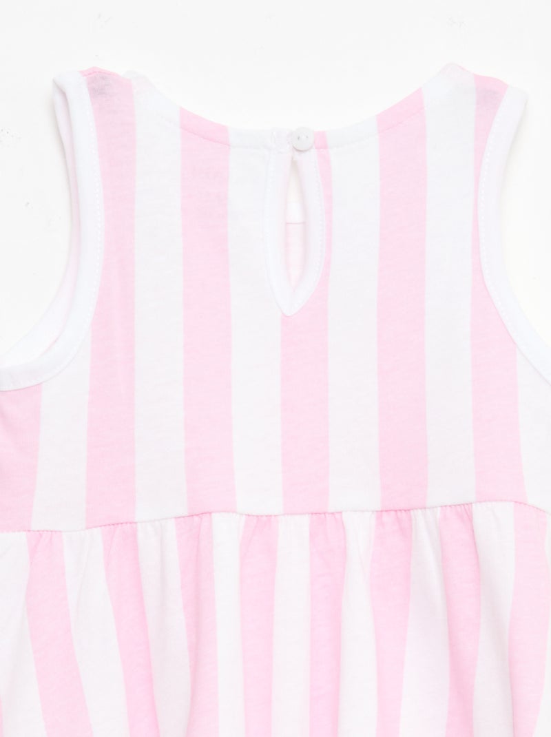 Robe sans manches à message Rose - Kiabi