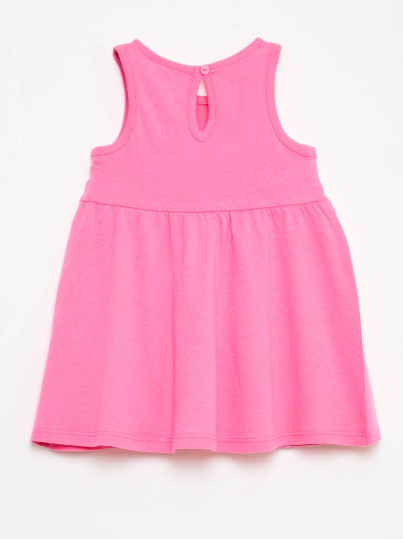 Robe sans manches à message Rose - Kiabi