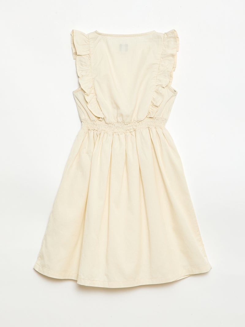 Robe sans manches en tissu léger Blanc - Kiabi