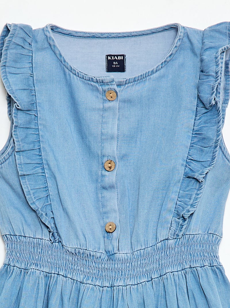 Robe sans manches en tissu léger Bleu - Kiabi