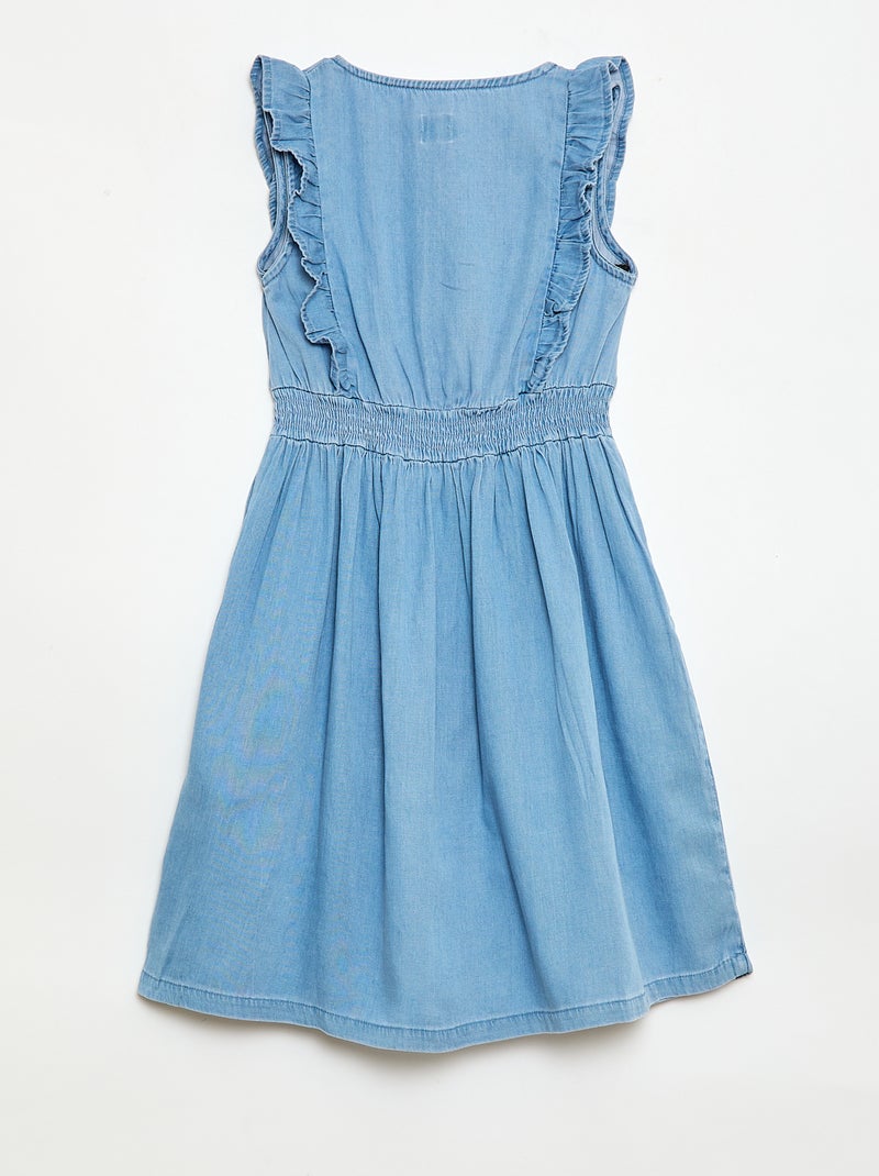 Robe sans manches en tissu léger Bleu - Kiabi