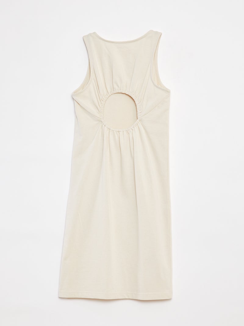 Robe sans manches ouverte dans le dos Beige - Kiabi