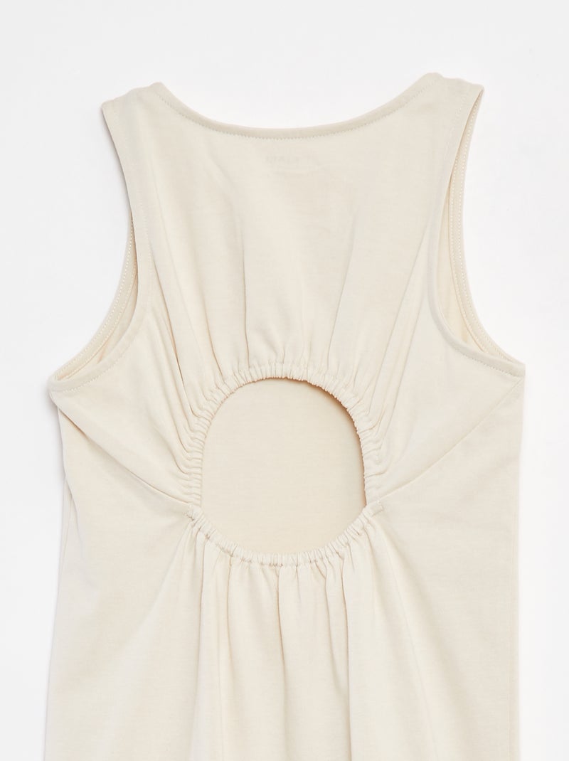 Robe sans manches ouverte dans le dos Beige - Kiabi