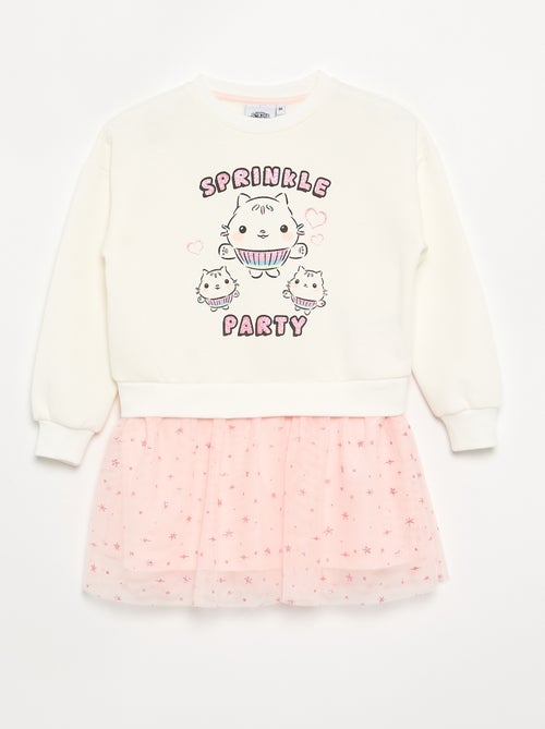 Robe sweat en molleton et tulle 'Gabby et la maison magique' - Kiabi