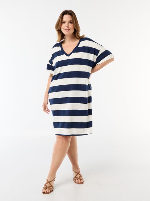 Robe t-shirt courte à manches courtes - Kiabi