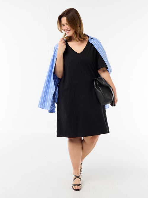 Robe t-shirt courte à manches courtes - Kiabi