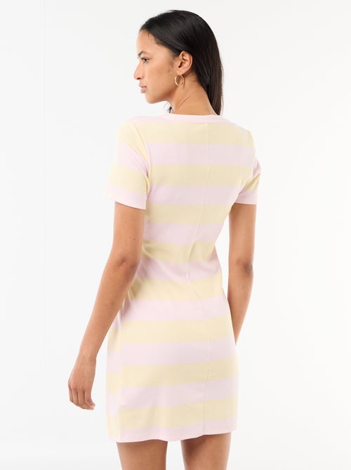 Robe t-shirt courte avec nœud fantaisie - Kiabi