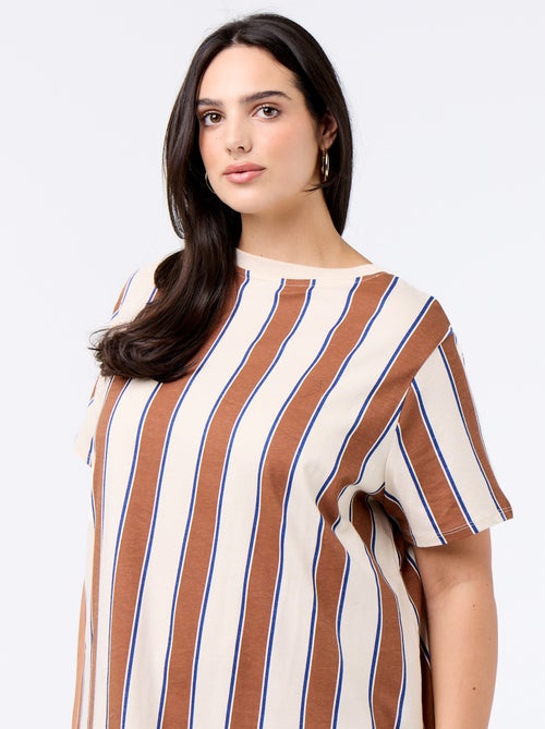 Robe t-shirt longue unie - Kiabi