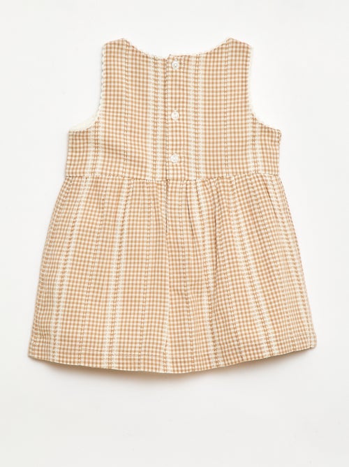 Robe vichy en gaze de coton - Kiabi