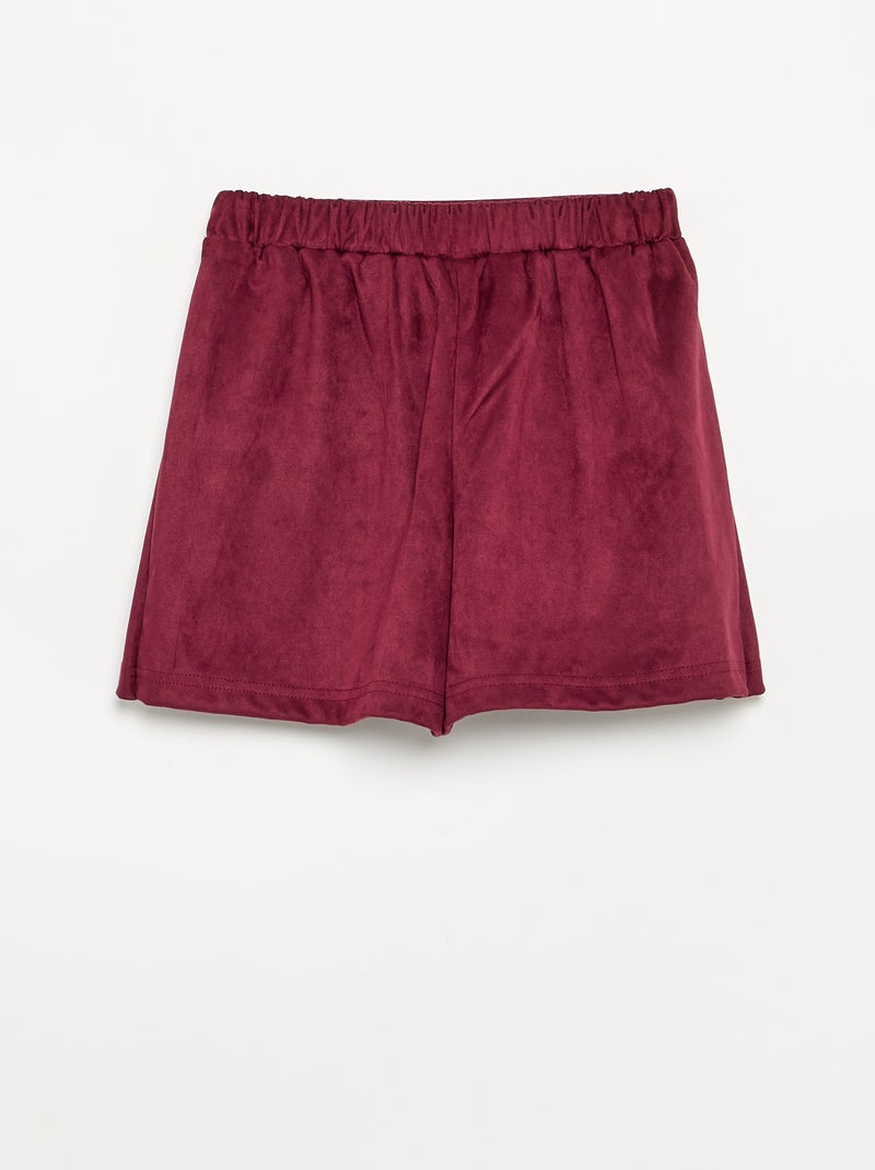 Rock-Short in Wildlederoptik Lila - Kiabi
