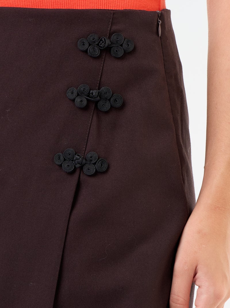 Rock-Shorts mit Mandarin-Details Marron - Kiabi