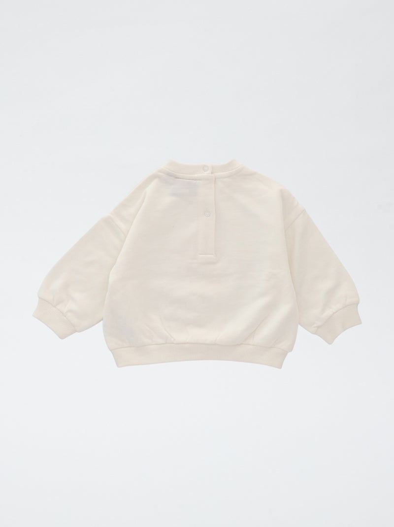 Rolling Stones' Cotton Print Sweatshirt White - Kiabi
