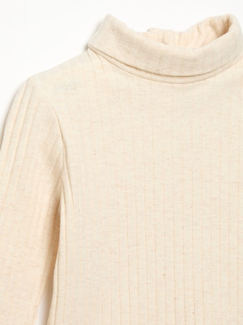 Rollkragenshirt aus feinem Rippstrick - Kiabi