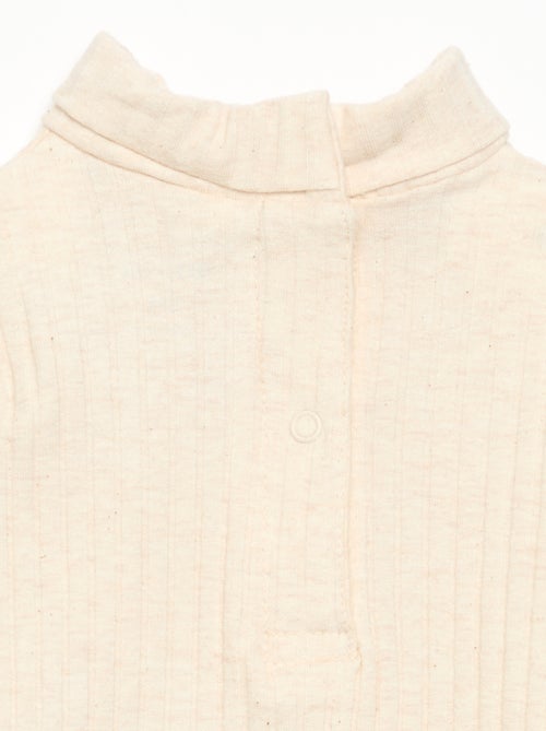 Rollkragenshirt aus feinem Rippstrick - Kiabi