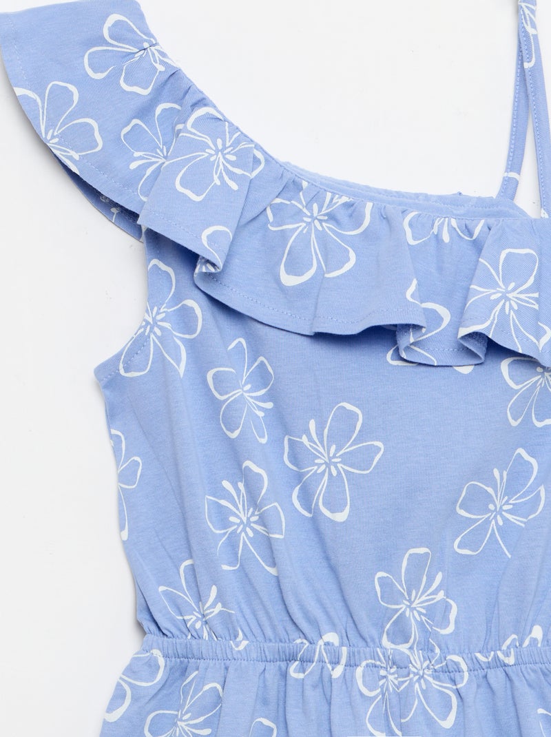 Romper with Asymmetrical Neckline Blue - Kiabi