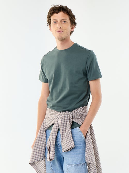 Round Neck Cotton T-Shirt - Tough Cotton™ - Kiabi