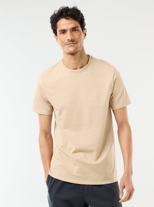 Round-neck cotton T-shirt - Kiabi Round-neck cotton T-shirt - Kiabi