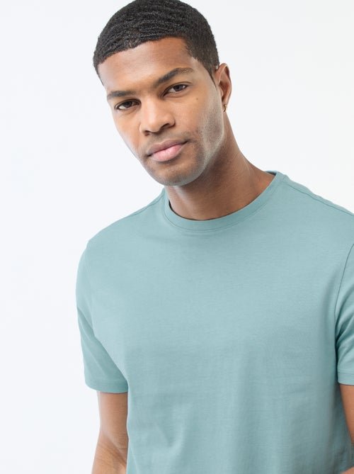 Round-neck cotton T-shirt - Kiabi Round-neck cotton T-shirt - Kiabi