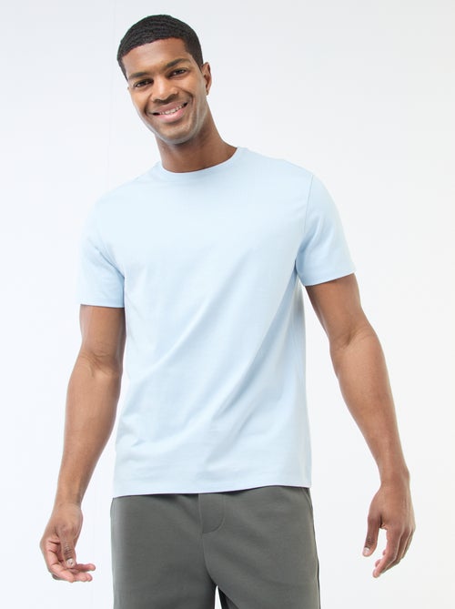 Round-neck cotton T-shirt - Kiabi Round-neck cotton T-shirt - Kiabi