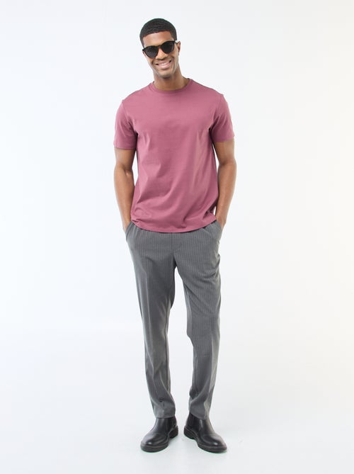 Round-neck cotton T-shirt - Kiabi Round-neck cotton T-shirt - Kiabi