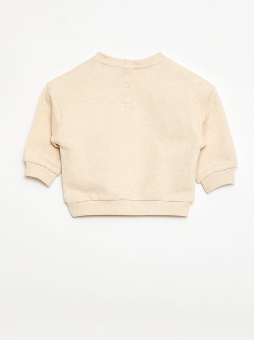 Round Neck Sweatshirt with Animated Pocket - Kiabi