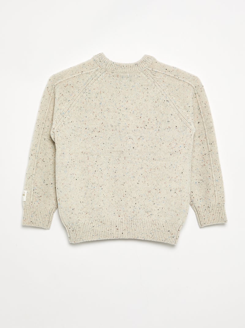 Round Neck Wool Sweater Beige - Kiabi