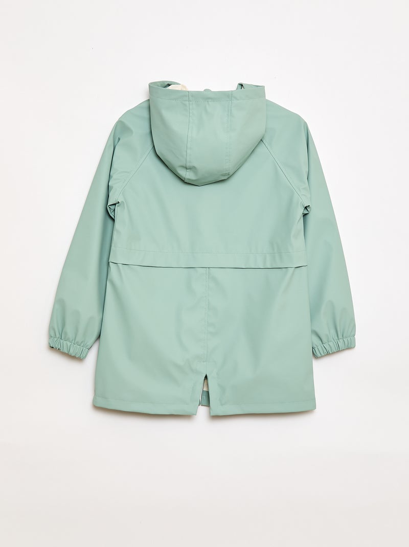 Rubber Hooded Parka Green - Kiabi