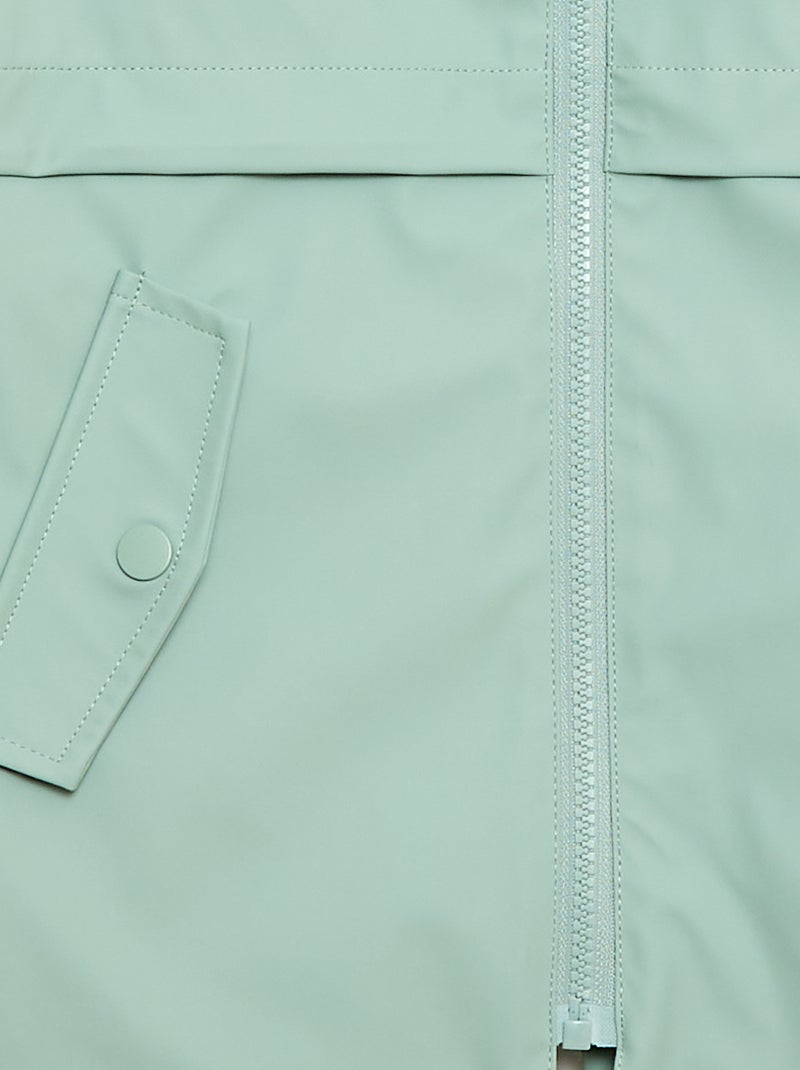 Rubber Hooded Parka Green - Kiabi