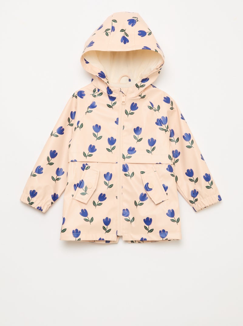 Rubber Hooded Parka Pink - Kiabi