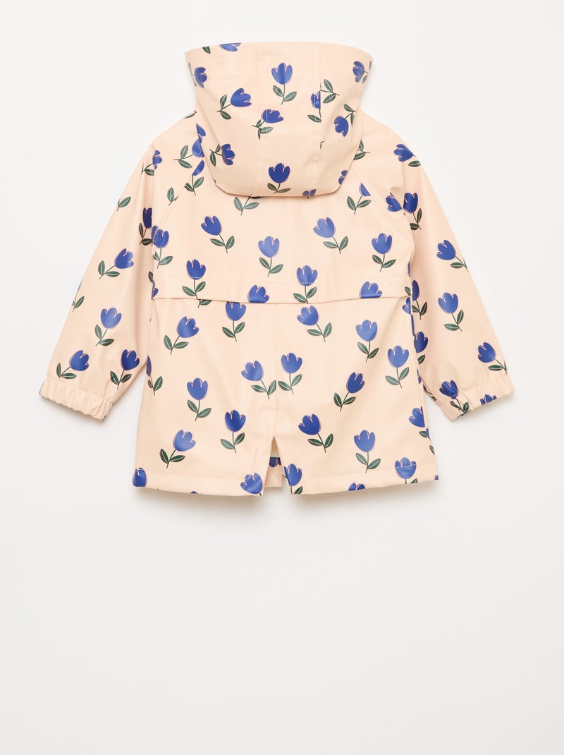 Rubber Hooded Parka Pink - Kiabi