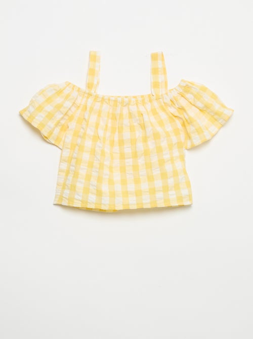 Ruffled 2-piece blouse and shorts set - Kiabi