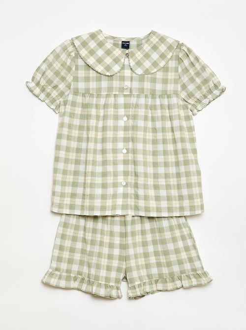 Ruffled 2-piece short pyjamas - Kiabi