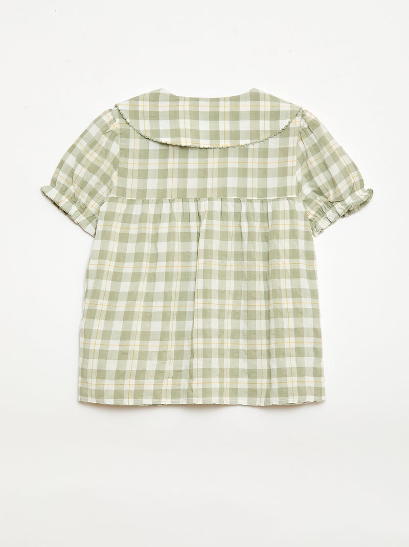 Ruffled 2-piece short pyjamas Green - Kiabi