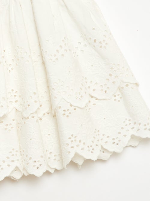 Ruffled and Broderie Anglaise Skirt - Kiabi
