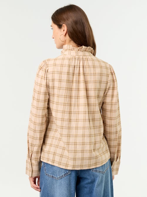 Ruffled Mock Neck Blouse - Kiabi