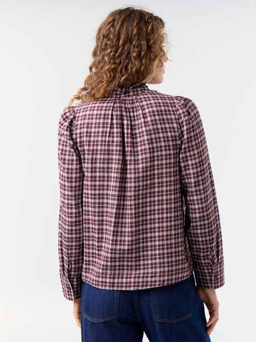 Ruffled Mock Neck Blouse - Kiabi
