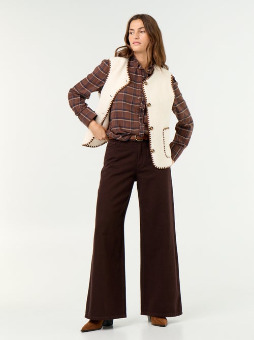 Ruffled Mock Neck Blouse - Kiabi