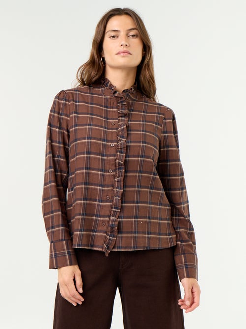 Ruffled Mock Neck Blouse - Kiabi