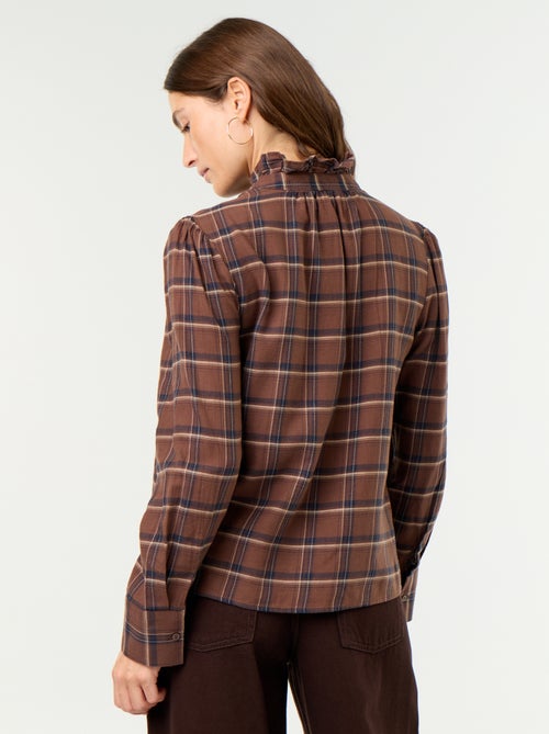 Ruffled Mock Neck Blouse - Kiabi