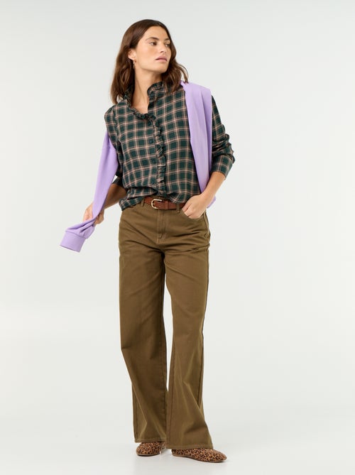 Ruffled Mock Neck Blouse - Kiabi