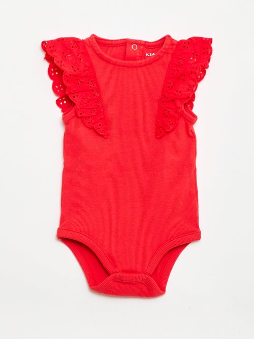 Ruffled short-sleeved bodysuit - Kiabi
