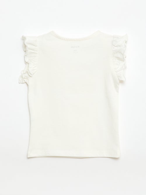 Ruffled short-sleeved jersey T-shirt - Kiabi