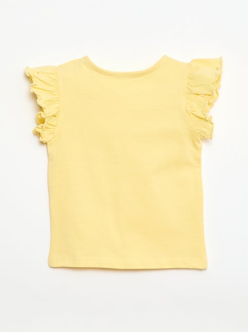 Ruffled short-sleeved jersey T-shirt - Kiabi