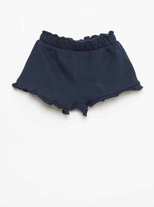Ruffled shorts with waist tie - Kiabi