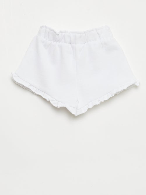 Ruffled shorts with waist tie - Kiabi